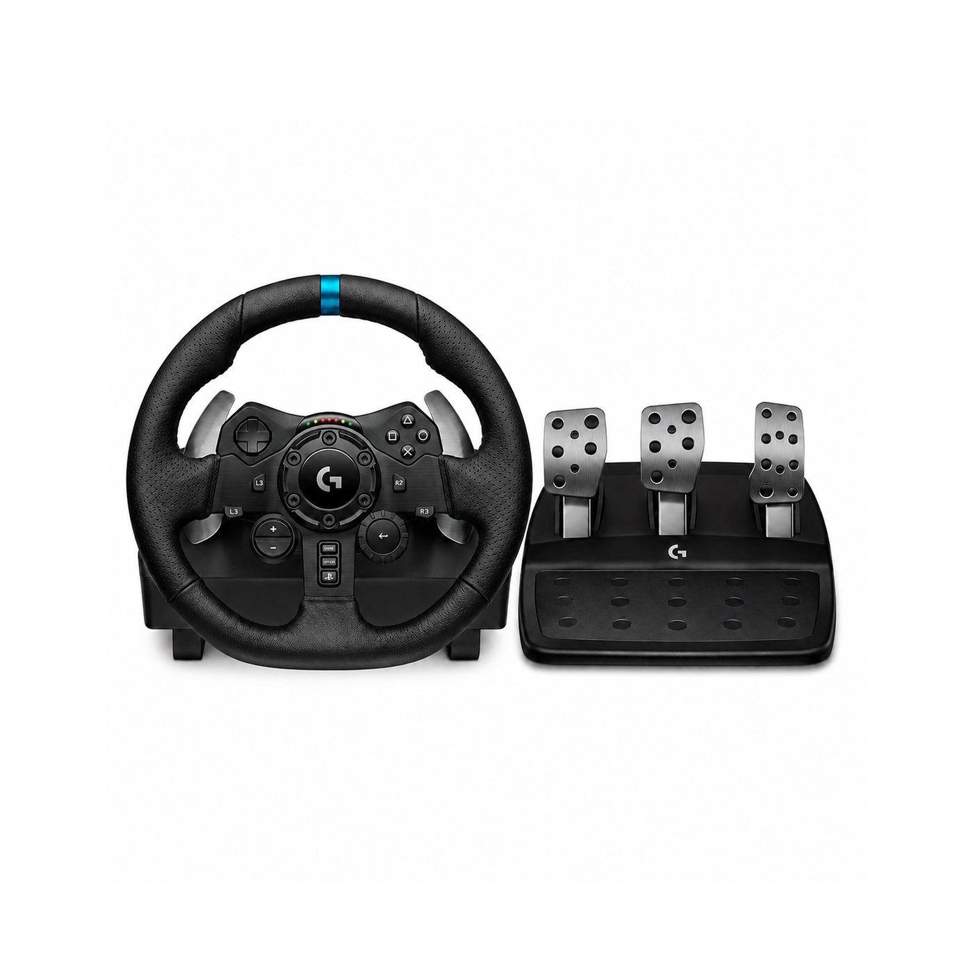 Logitech G923 — volant et pédalier Logitech pour cockpit sim racing, distribué par VMS Tunisie — vue 1