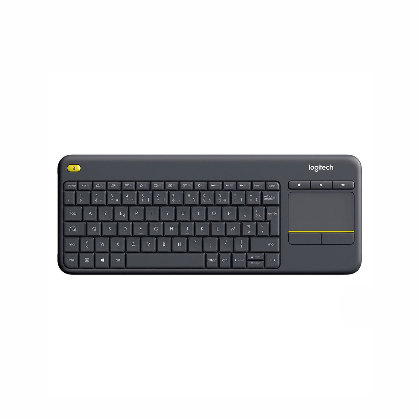 Clavier K400 Plus Wireless Touch — périphérique Logitech pour poste de simulation automobile, distribué par VMS Tunisie — vue 1