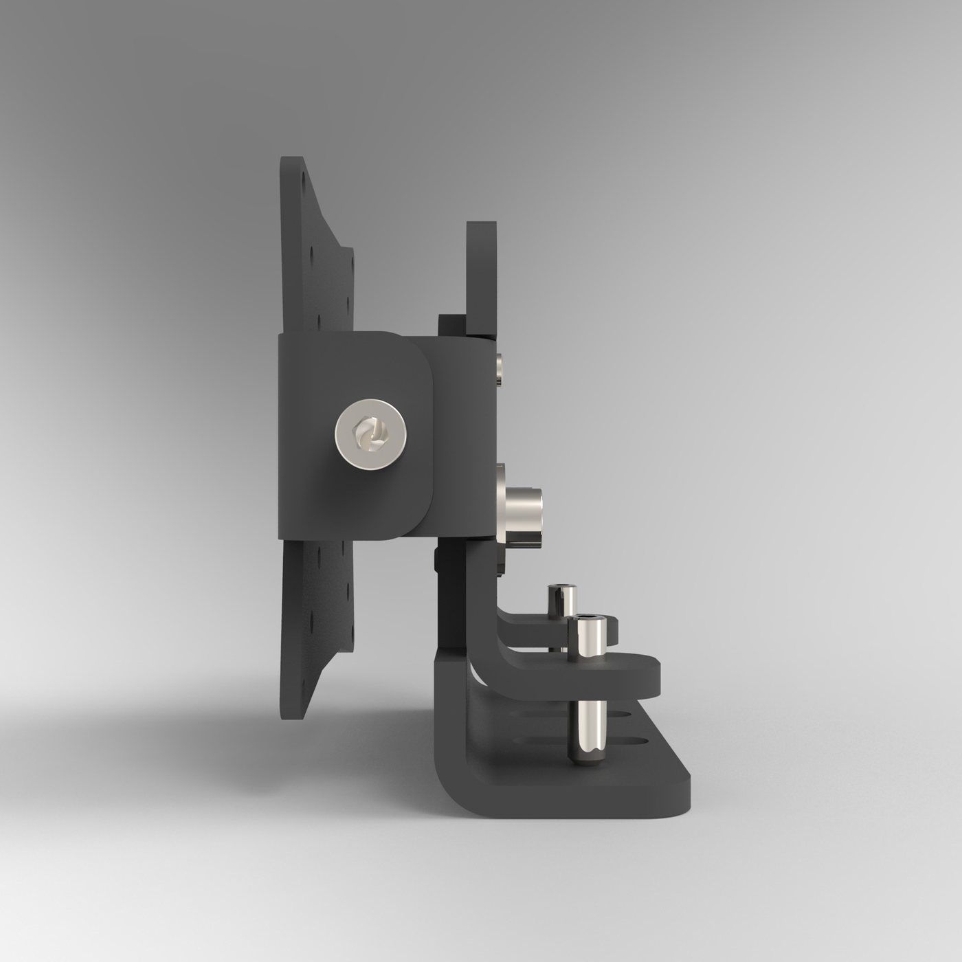 Advanced Vesa Mount — accessoire en acier découpé au laser pour cockpit sim racing VMS, fabriqué en Tunisie par VMS — vue 2