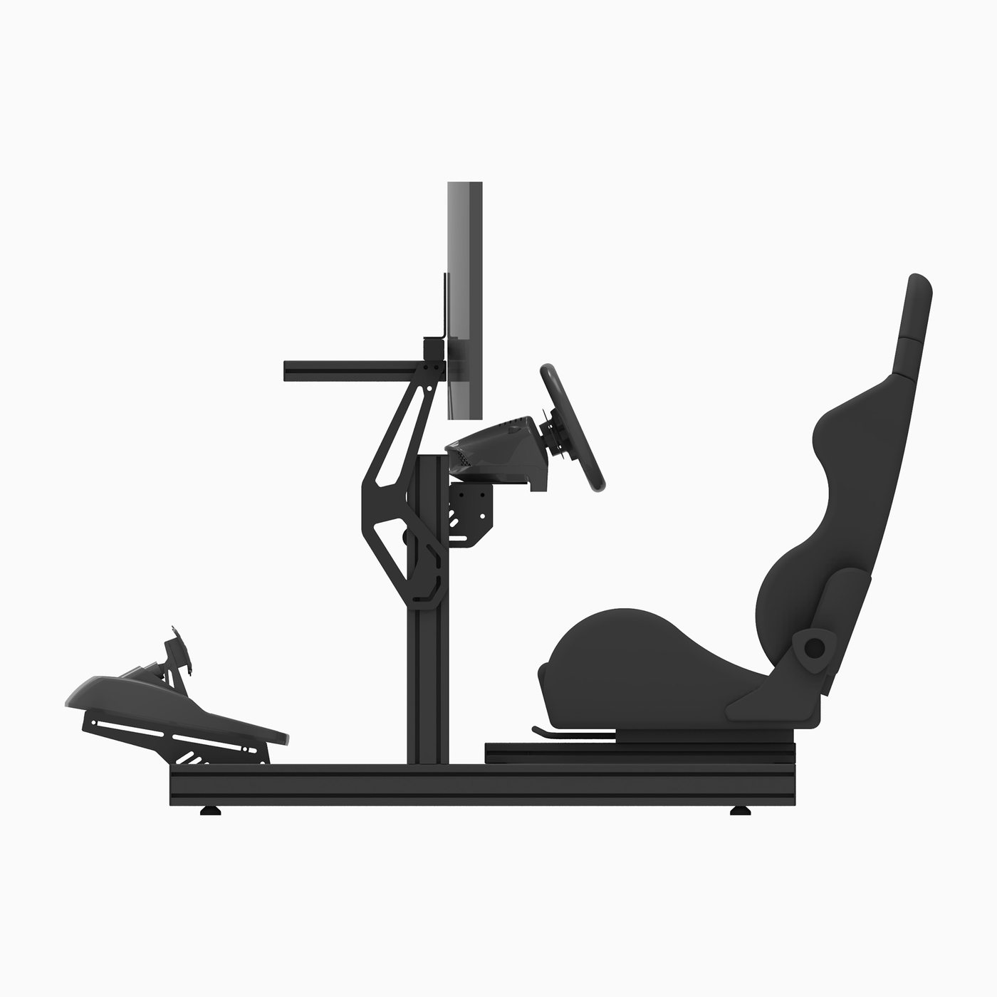 Prime One Full Setup — cockpit sim racing complet avec véritable siège baquet automobile, fabriqué en Tunisie par VMS — vue 5