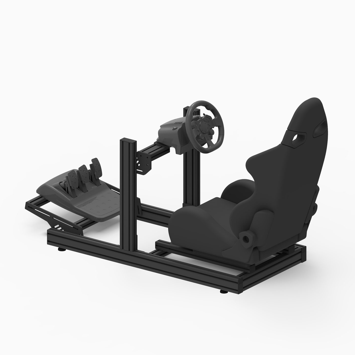 Prime One Seat — cockpit sim racing complet avec véritable siège baquet automobile, fabriqué en Tunisie par VMS — vue 4