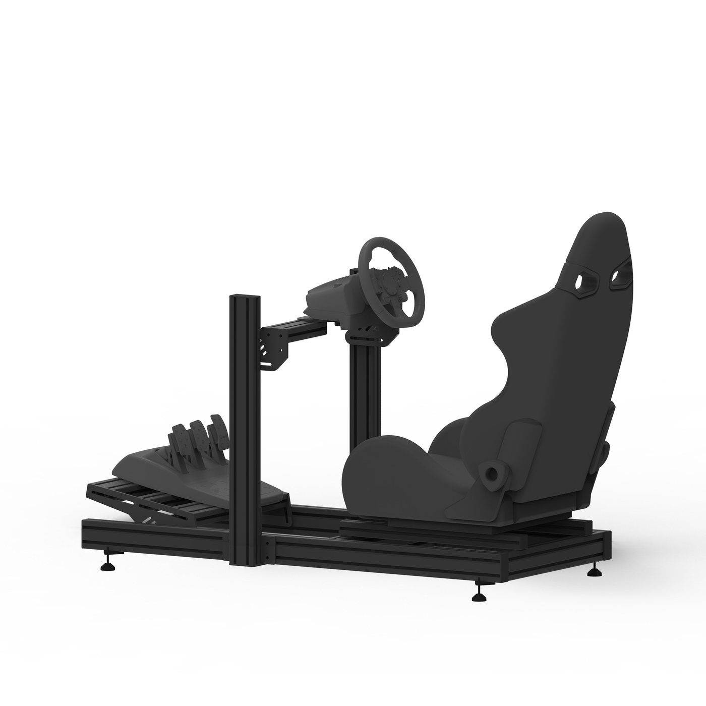 Prime Pro Seat — cockpit sim racing complet avec véritable siège baquet automobile, fabriqué en Tunisie par VMS — vue 2