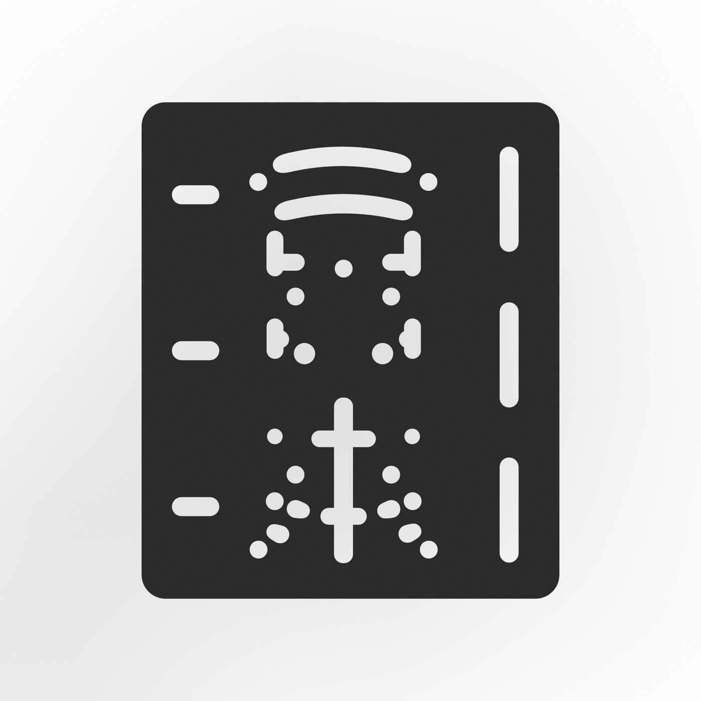 Shifter Plate One — accessoire en acier découpé au laser pour cockpit sim racing VMS, fabriqué en Tunisie par VMS — vue 2