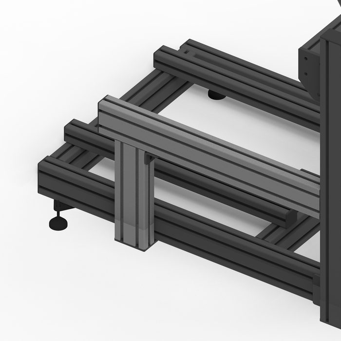 Side Mount Prime Pro — support latéral en aluminium industriel pour cockpit sim racing, fabriqué en Tunisie par VMS