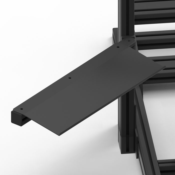 Support Clavier Prime — accessoire en acier découpé au laser pour cockpit sim racing VMS, fabriqué en Tunisie par VMS