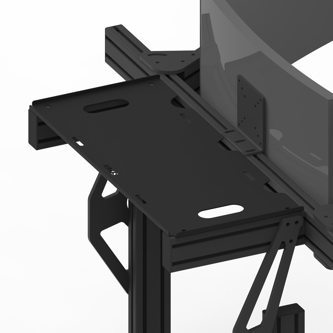 Support Unité Centrale Prime Pro — accessoire en acier découpé au laser pour cockpit sim racing VMS, fabriqué en Tunisie par VMS — vue 2